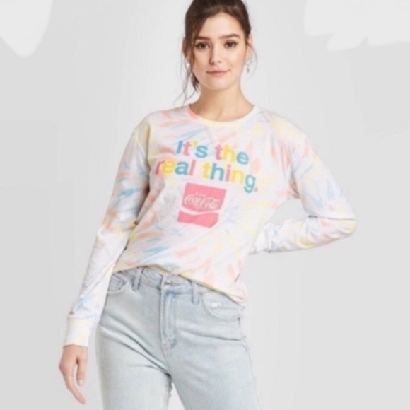 Coca Cola Tops - Coca Cola Tie Dye Long Sleeve Tee